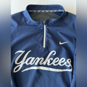 Nike New York Yankees Blue Half-Zip Tech Pullover XXL EUC
